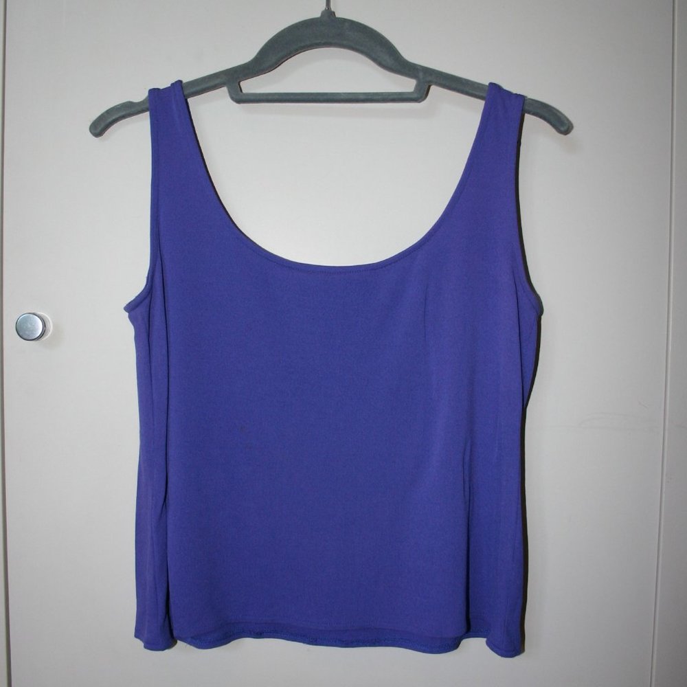 CARLISLE Size 8 Wrap-look Floral Skirt 100% Silk w/Top/Tank in Medium Purple - Picture 8 of 10